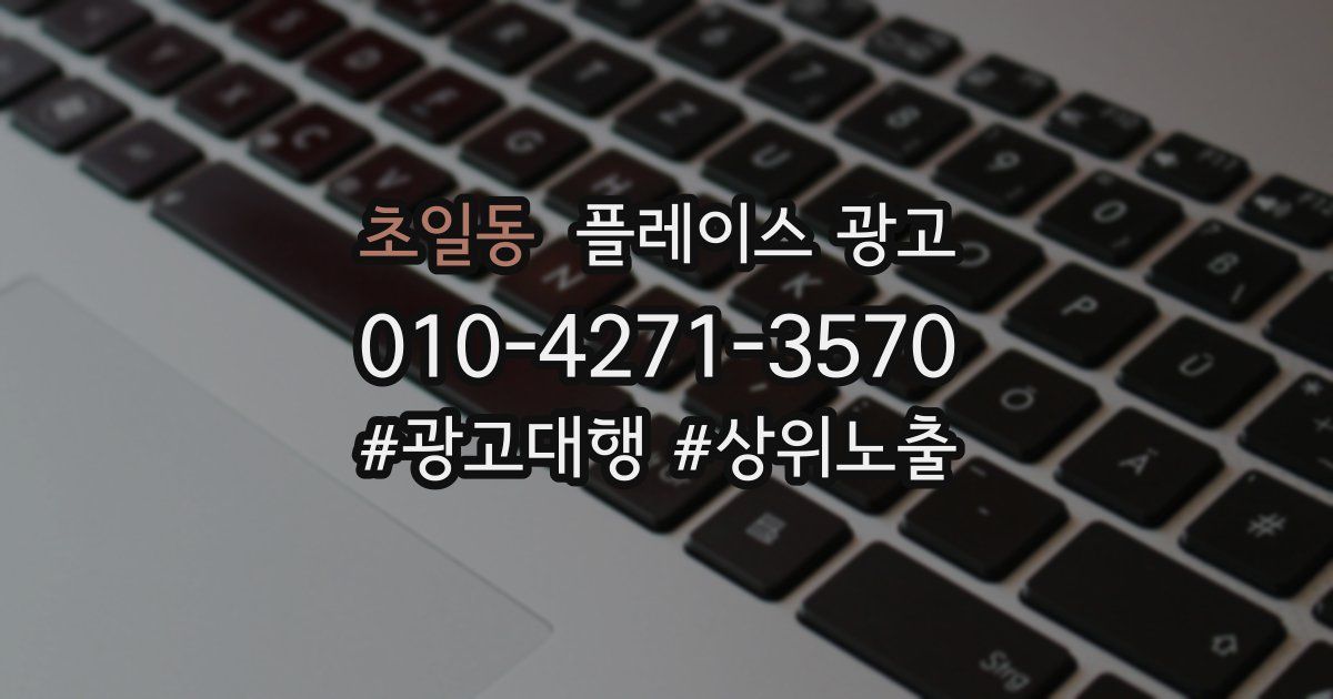 초일동 플레이스 광고