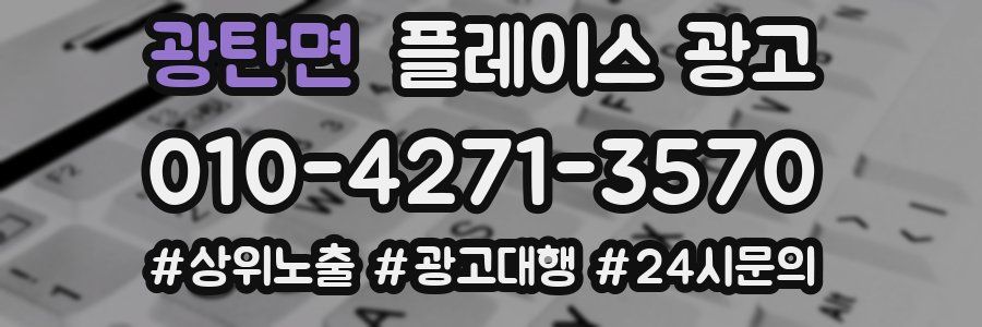 광탄면 플레이스 광고