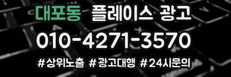 대포동 플레이스 광고