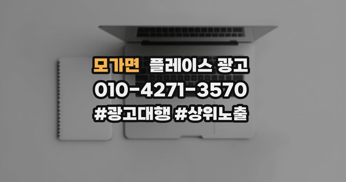 모가면 플레이스 광고