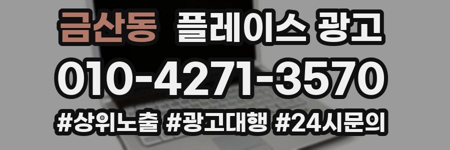 금산동 플레이스 광고