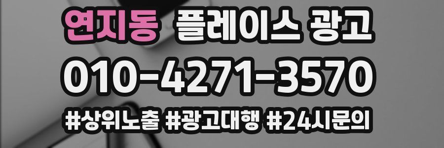 연지동 플레이스 광고