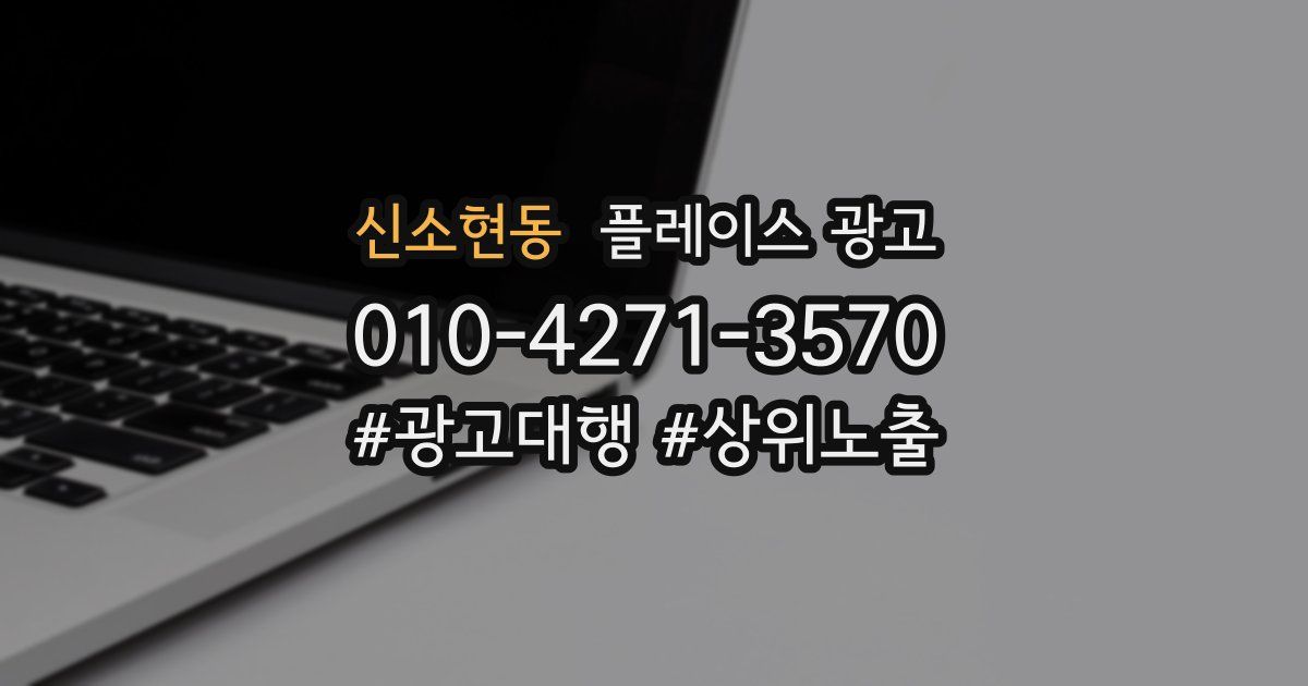 신소현동 플레이스 광고
