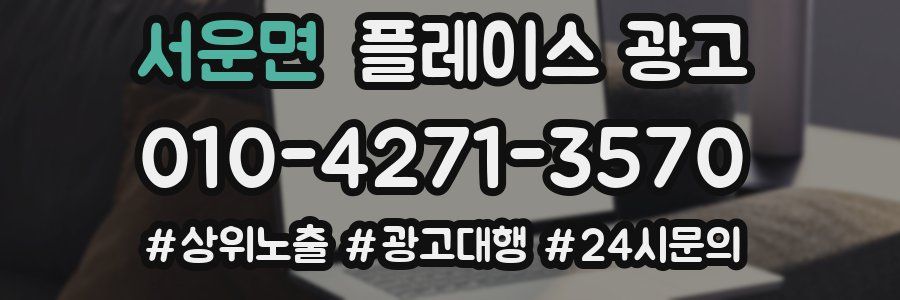 서운면 플레이스 광고