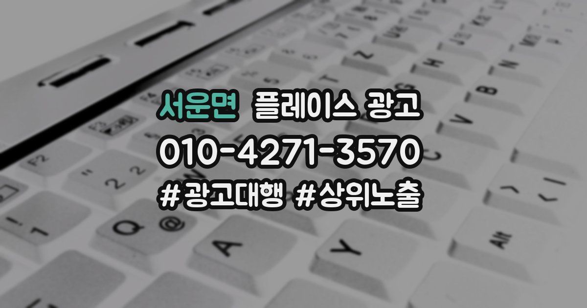서운면 플레이스 광고
