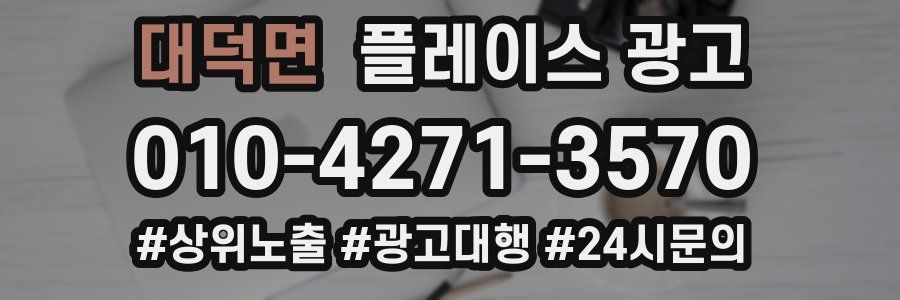 대덕면 플레이스 광고