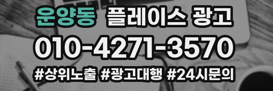 운양동 플레이스 광고