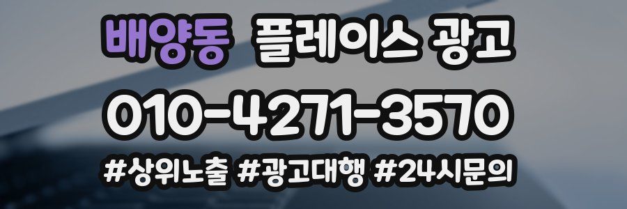 배양동 플레이스 광고