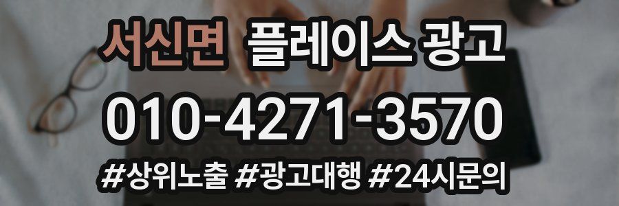 서신면 플레이스 광고