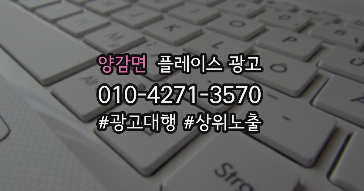 양감면 플레이스 광고
