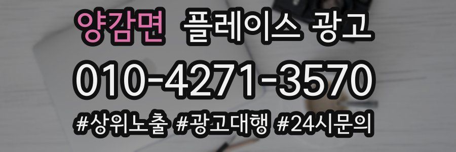 양감면 플레이스 광고