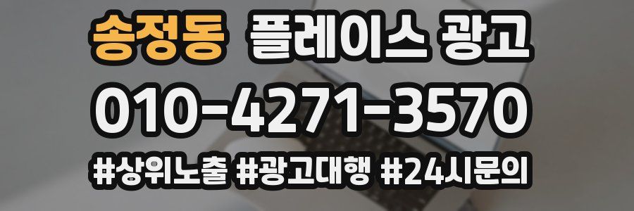 송정동 플레이스 광고