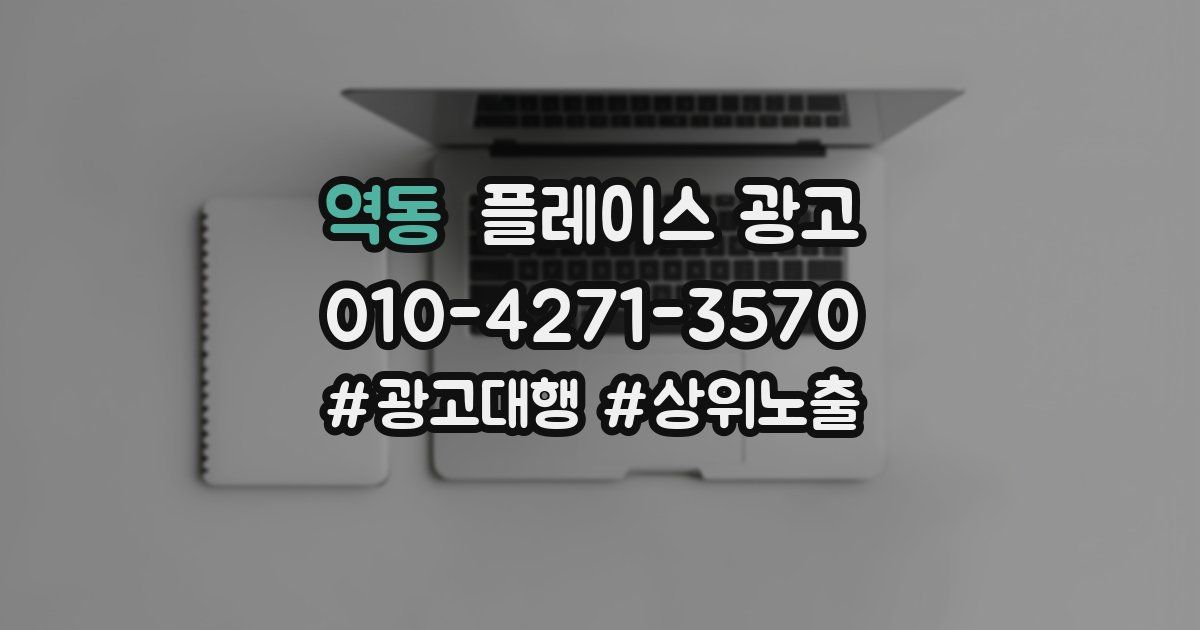 역동 플레이스 광고