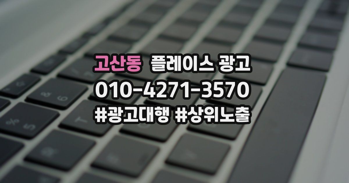 고산동 플레이스 광고