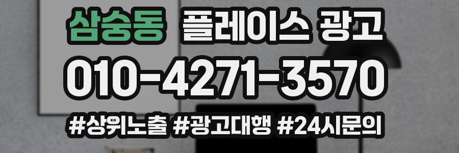 삼숭동 플레이스 광고