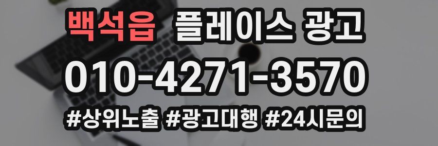 백석읍 플레이스 광고