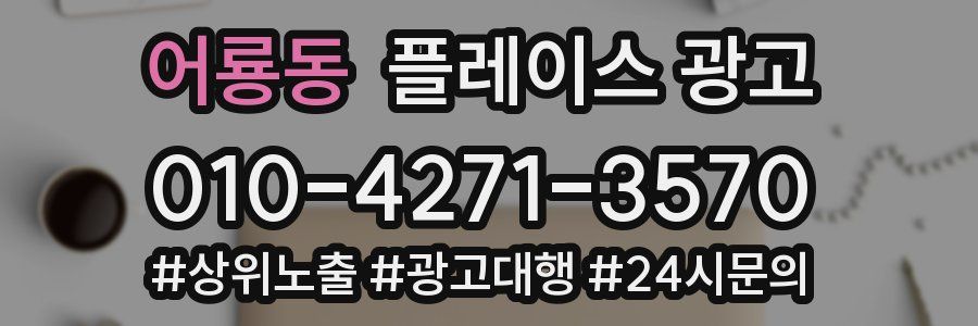 어룡동 플레이스 광고