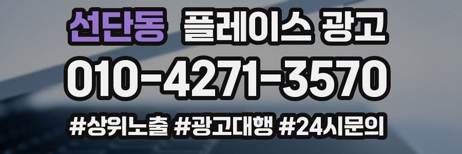 선단동 플레이스 광고