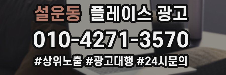 설운동 플레이스 광고