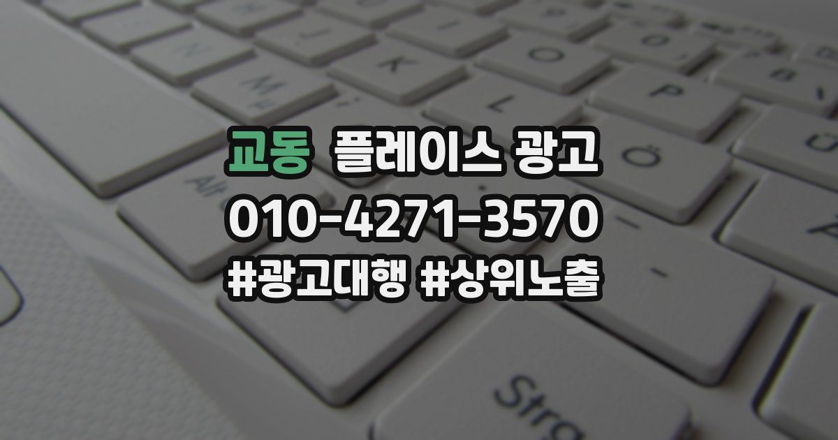교동 플레이스 광고