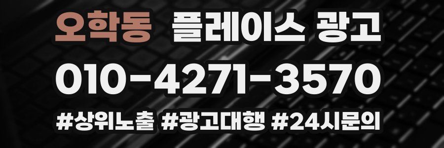 오학동 플레이스 광고