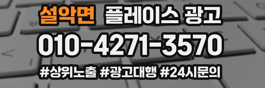 설악면 플레이스 광고