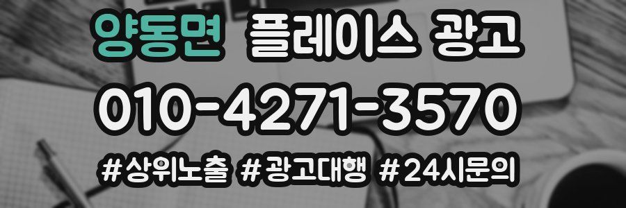 양동면 플레이스 광고