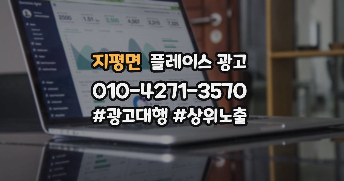지평면 플레이스 광고