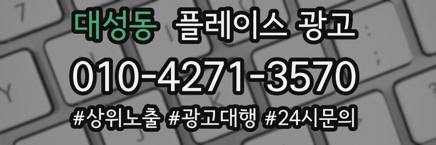 대성동 플레이스 광고