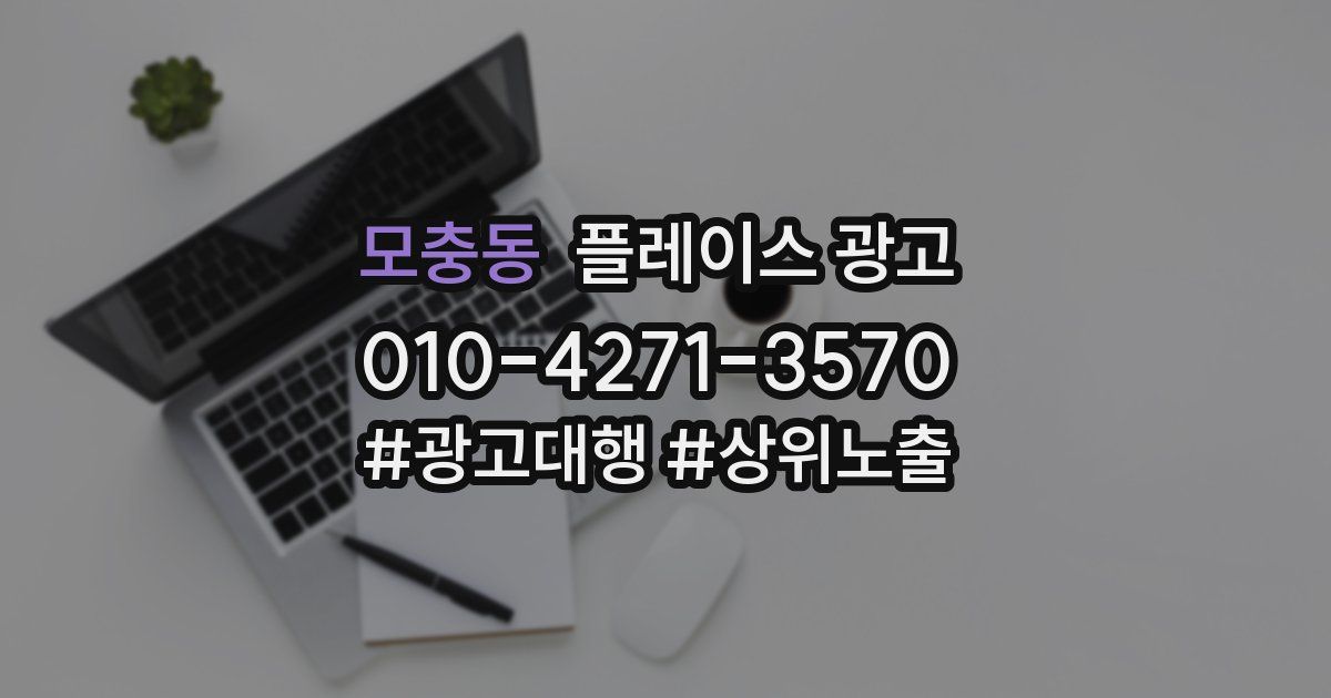 모충동 플레이스 광고