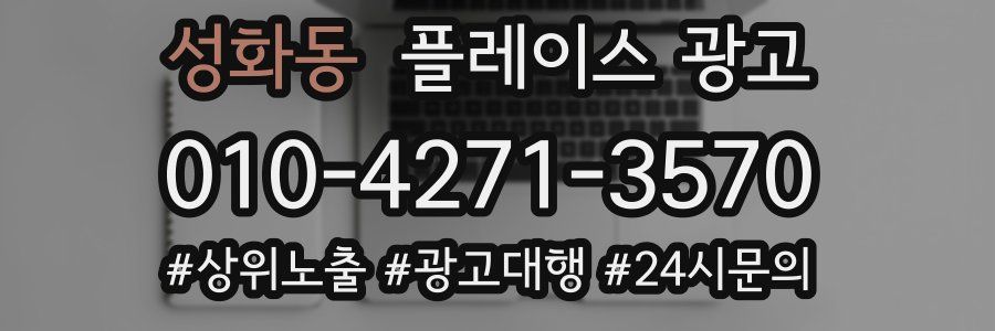성화동 플레이스 광고