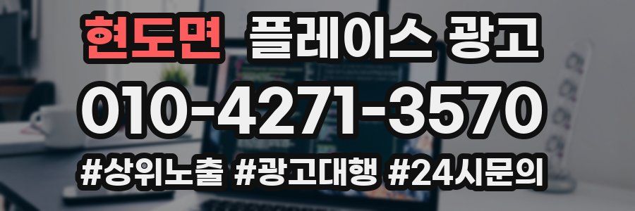 현도면 플레이스 광고