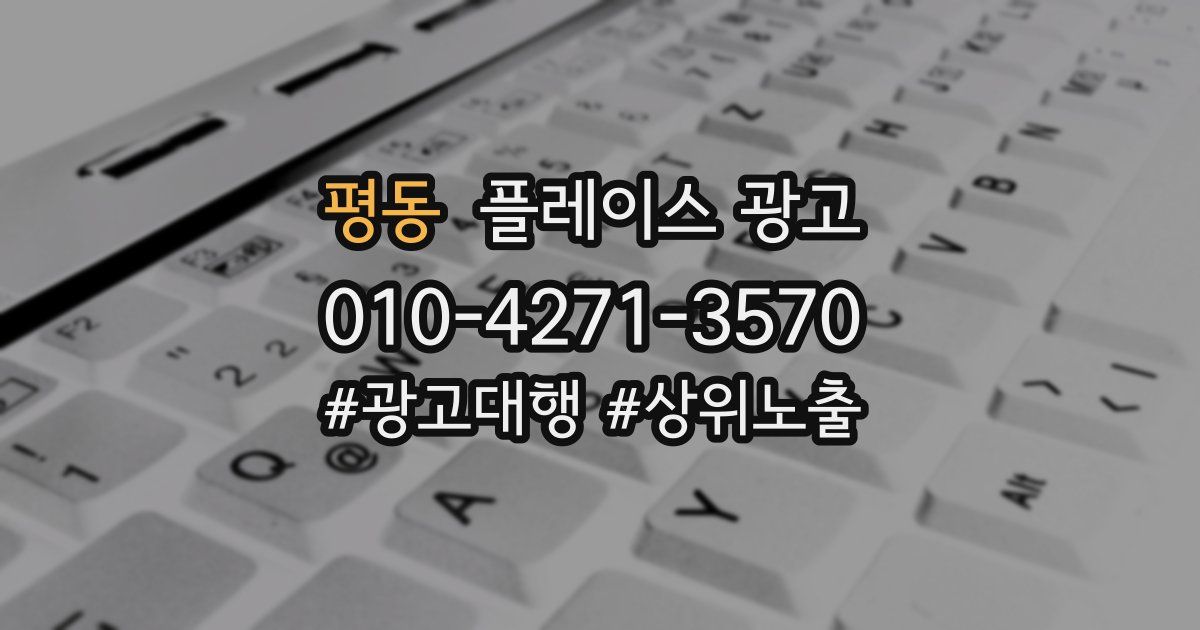 평동 플레이스 광고