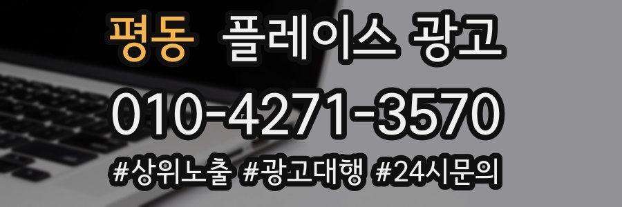 평동 플레이스 광고