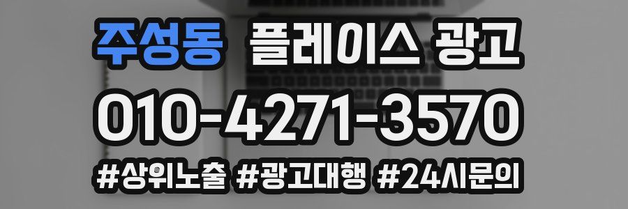 주성동 플레이스 광고