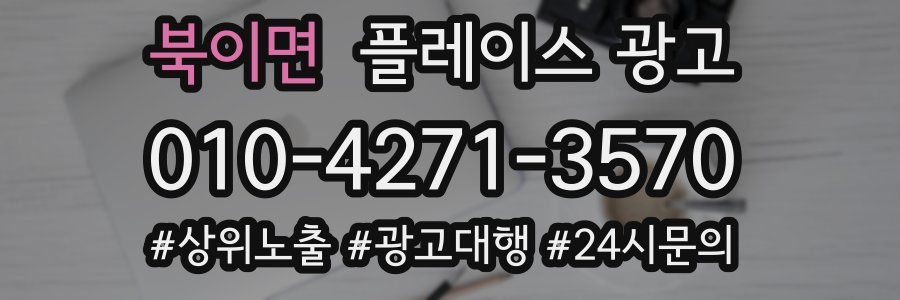 북이면 플레이스 광고