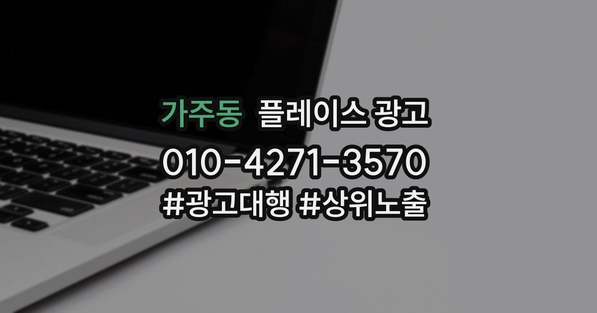 가주동 플레이스 광고
