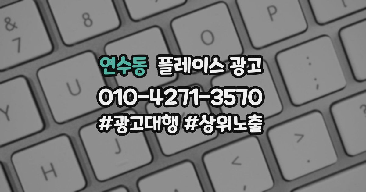 연수동 플레이스 광고