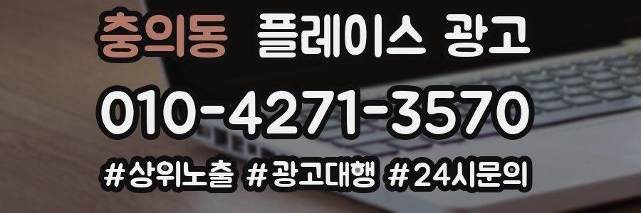 충의동 플레이스 광고