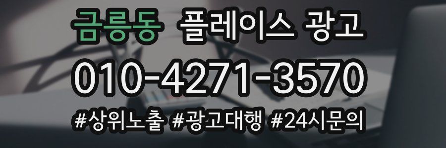 금릉동 플레이스 광고