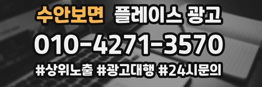 수안보면 플레이스 광고