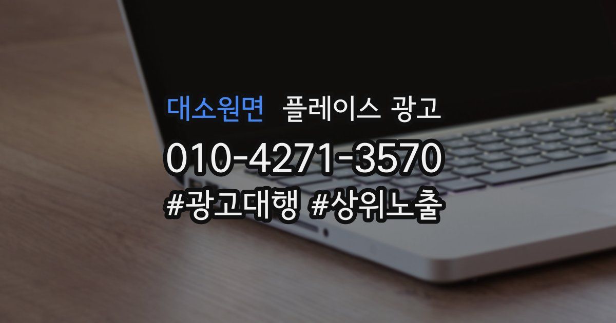 대소원면 플레이스 광고