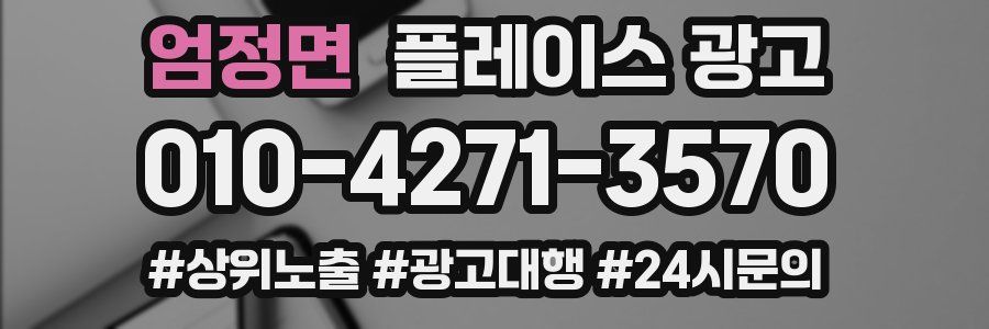 엄정면 플레이스 광고