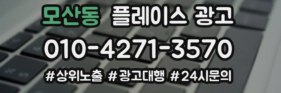 모산동 플레이스 광고