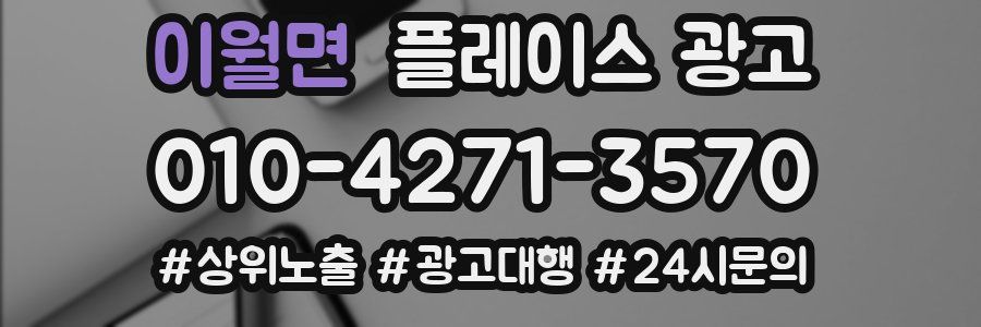 이월면 플레이스 광고