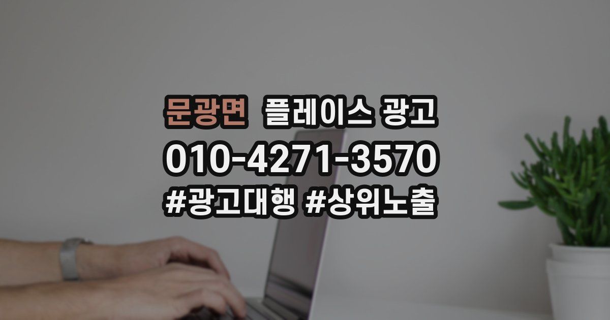 문광면 플레이스 광고