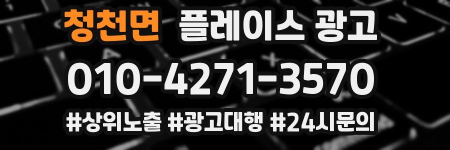 청천면 플레이스 광고