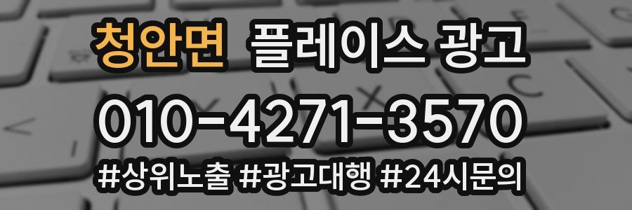 청안면 플레이스 광고