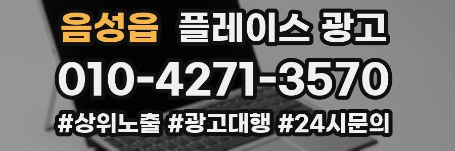 음성읍 플레이스 광고