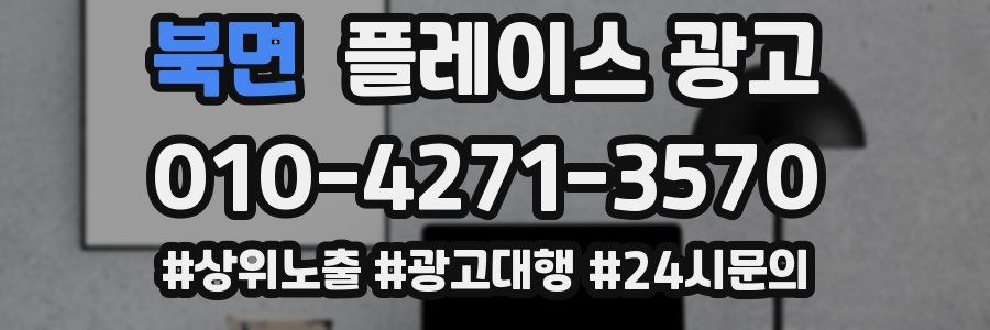 북면 플레이스 광고
